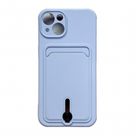 Coque en Silicone avec Porte Carte Violet Apple Iphone