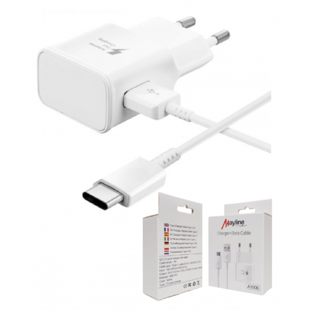 Kit Chargeur Rapide Câble USB vers Type-C 1M (Mayline)