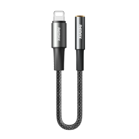 Câble Adaptateur Lightning / Jack Tressé 3.5mm REMAX C22 - 0.12M - Noir