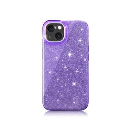Coque Glitter Violet Apple Iphone